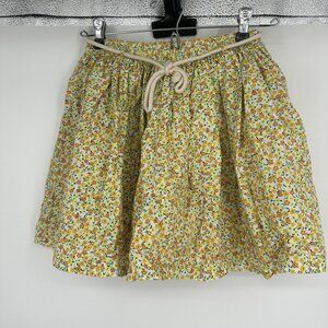Tea Collection‎ Girls Yellow Floral Print Skirt Size 8